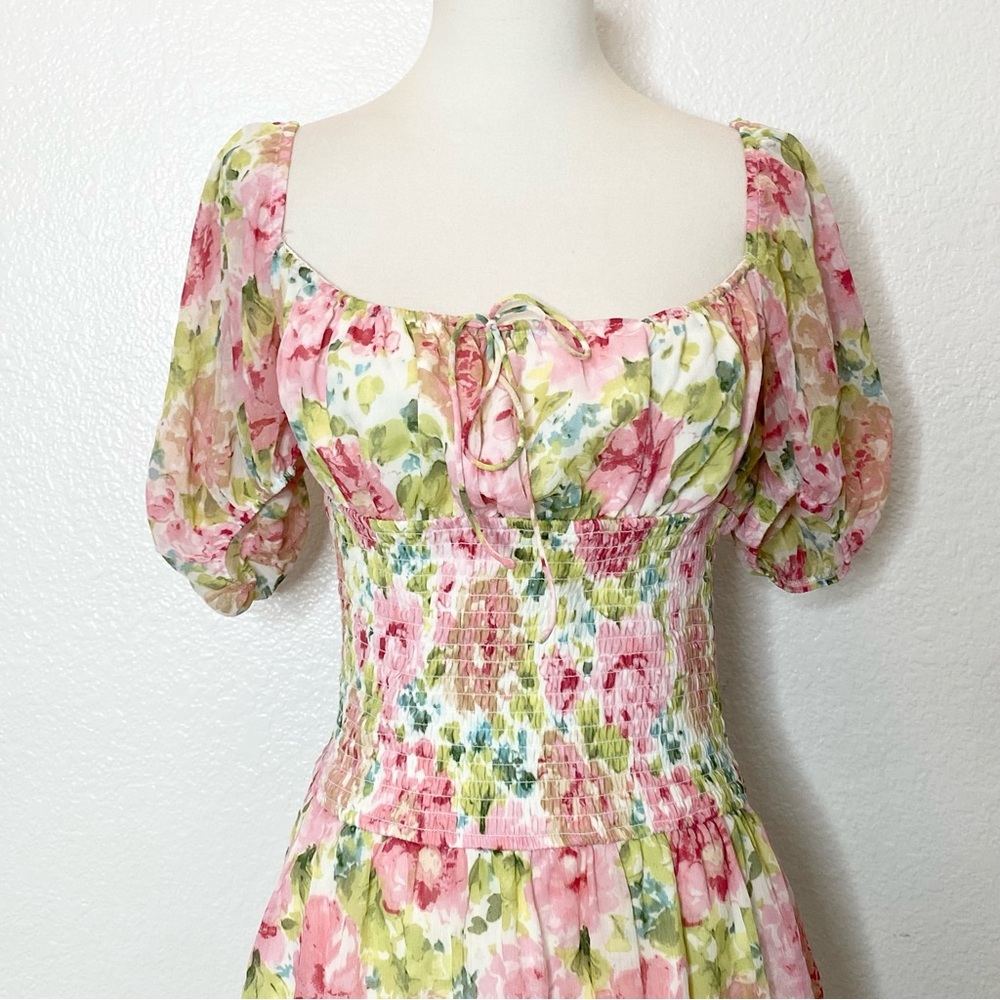 2BELLA Floral Print Milkmaid Dress - Picture 2 of 5